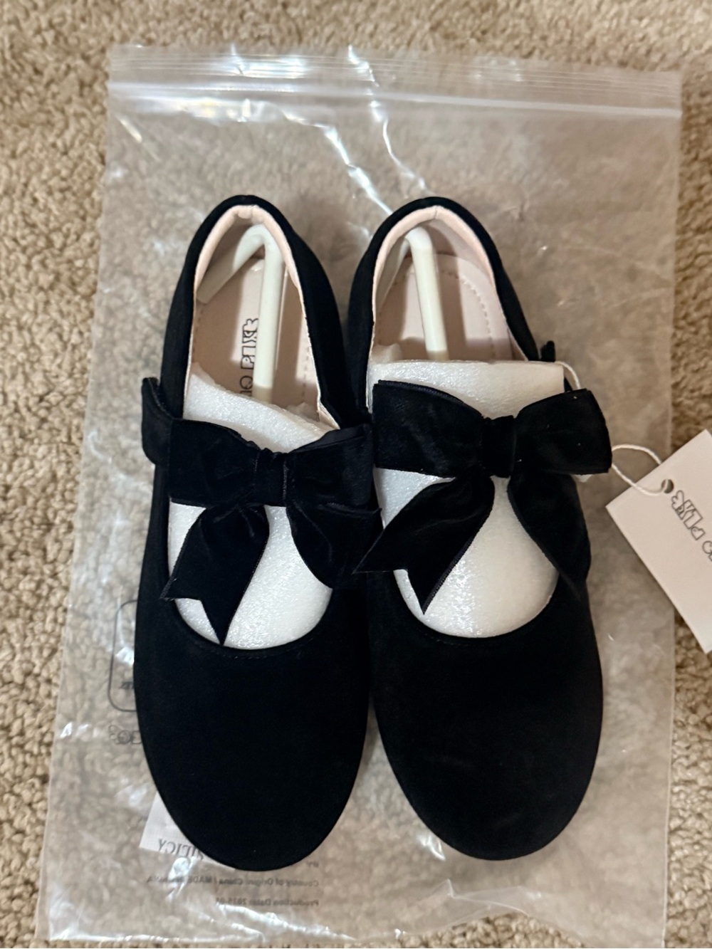 Girls Black Bow Mary Jane Dress Shoes
